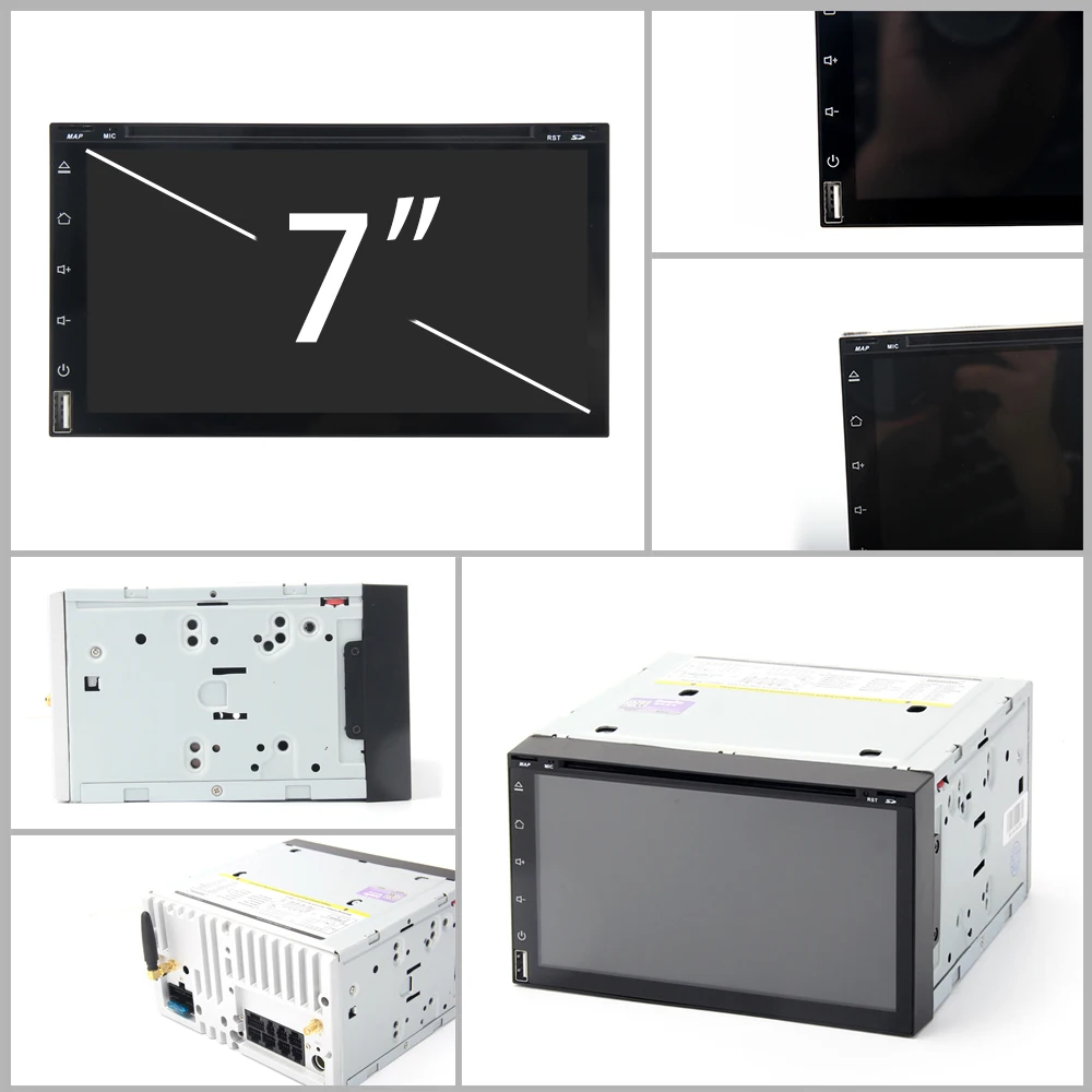 Cheap 6.95" IPS Car DVD player Universal 2din Car Multimedia Autoradio vehicle GPS 1024*600 head unit Support DAB+ Mirror link Wifi 16