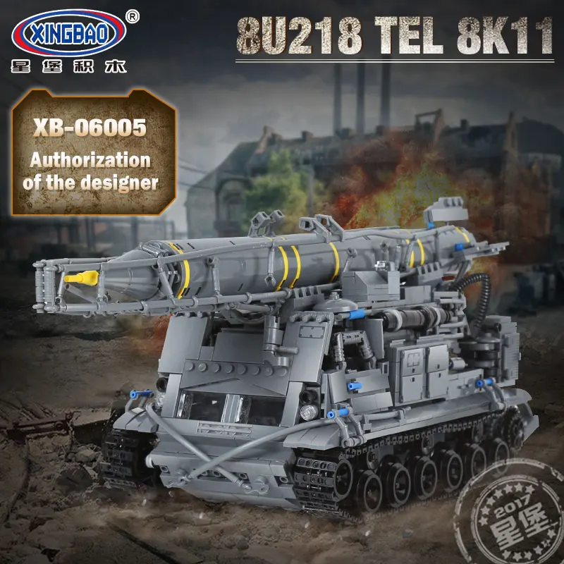 

06005 Military WW2 weapon the 8U218 TEL 8K11 Set Building Blocks Bricks Children Educational Toys Model Gifts compatible Legoing
