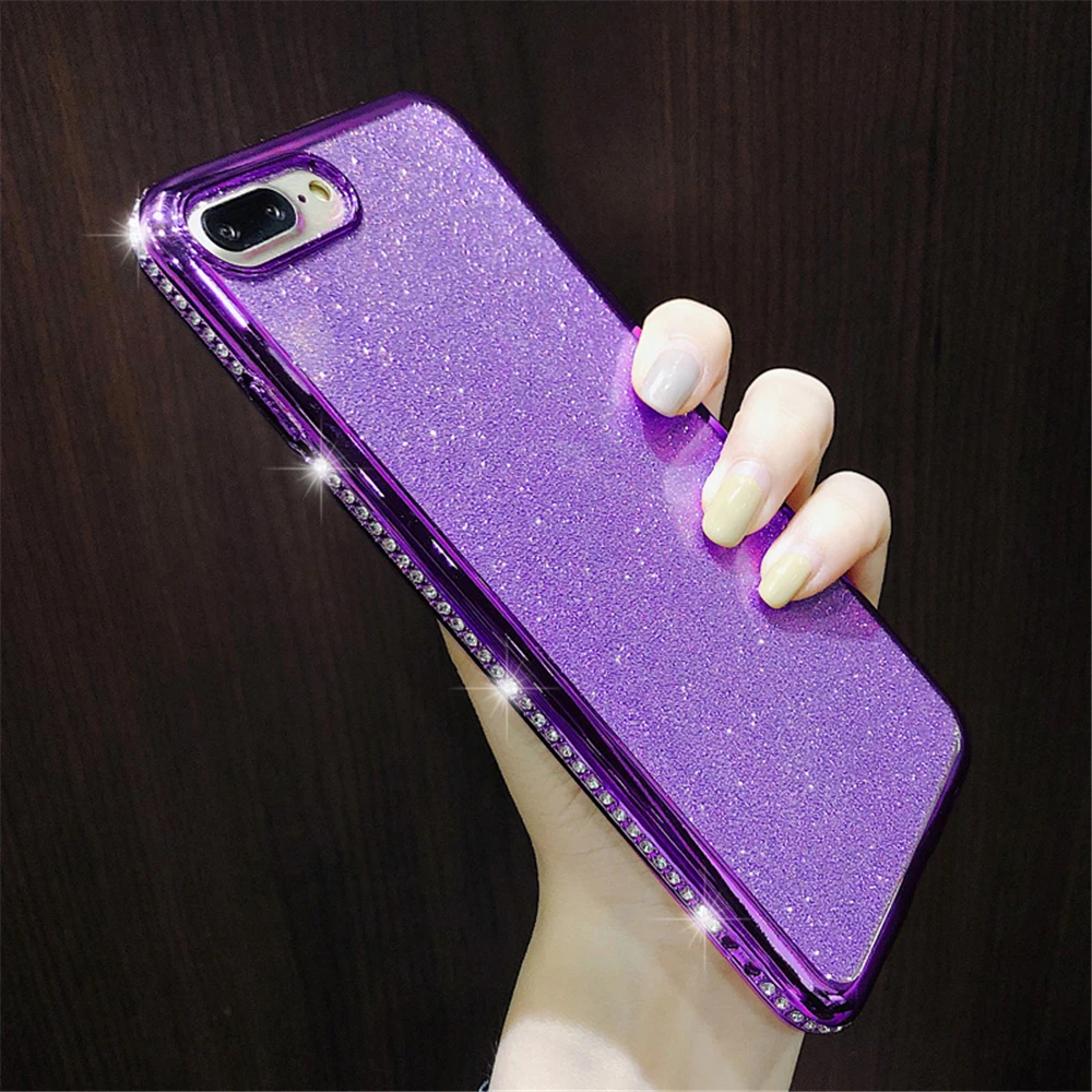 Rhinestone Cases For SamSung Galaxy S7 Edge S8 S9 S10 Plus S10E J7 A8 A6 A7 2018 Note 8 9 A40 A70 A10 A50 M20 M10 Glitter Covers