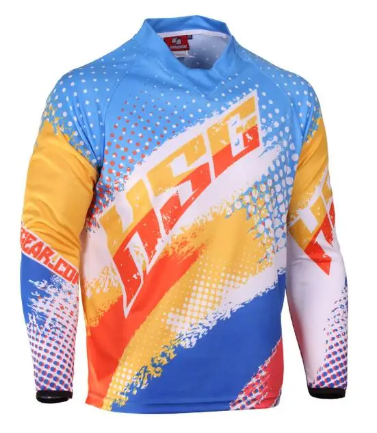 Новинка, футболка для мотогонок, длинный рукав, BMX DH, moto Jersey, moto cross jersey, для горного велосипеда, горного велосипеда, mtb jersey - Цвет: Send by picture 15