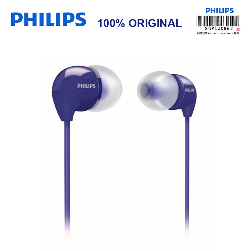 Philips SHE3590 профессиональные наушники-вкладыши с многоцветным выбором стерео Бас Наушники Проводная гарнитура для LG официальный тест