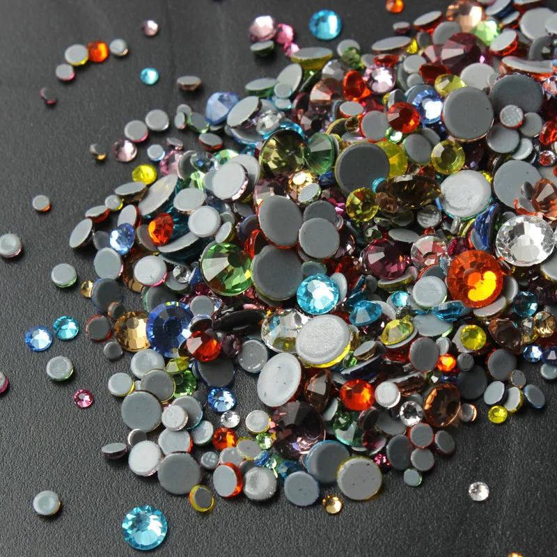 Высокое качество, исправление хрусталя и искусственного алмаза, прозрачный SS6-SS30, разные размеры, кристаллы и камни, 1000 шт./лот, для одежды, сделай сам