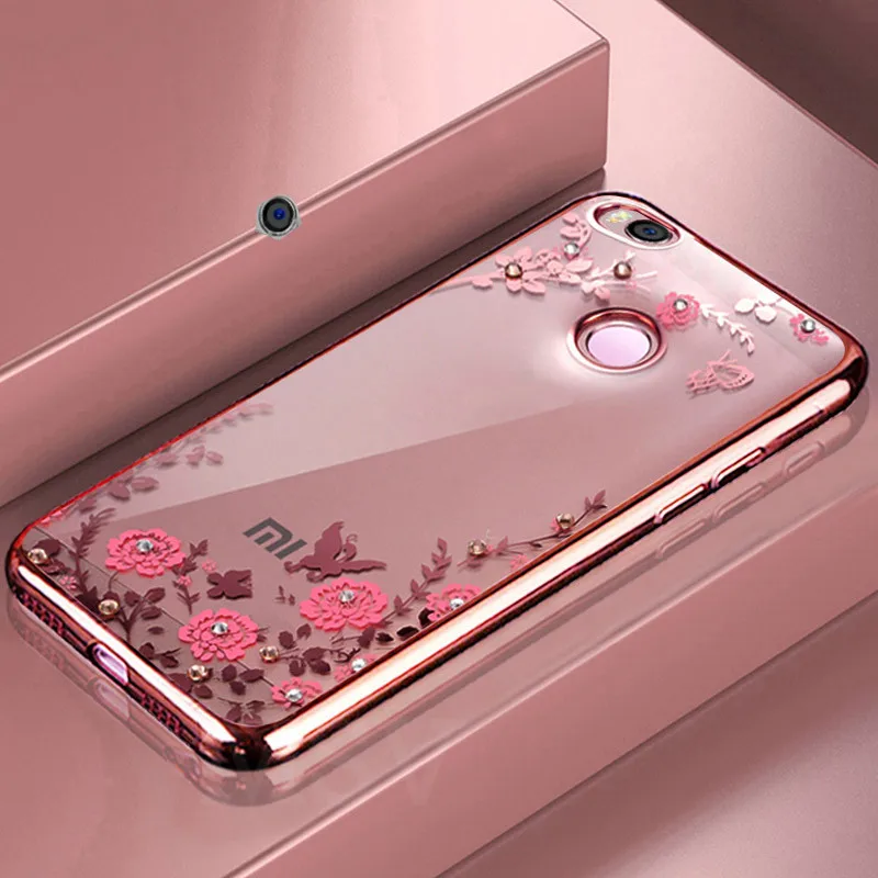 

Luxury Flower Diamonds Rhinestone Case For Xiaomi Mi Max 2 Case Shockproof Protection Soft TPU Case For Xiaomi Mi Max 2 Coque