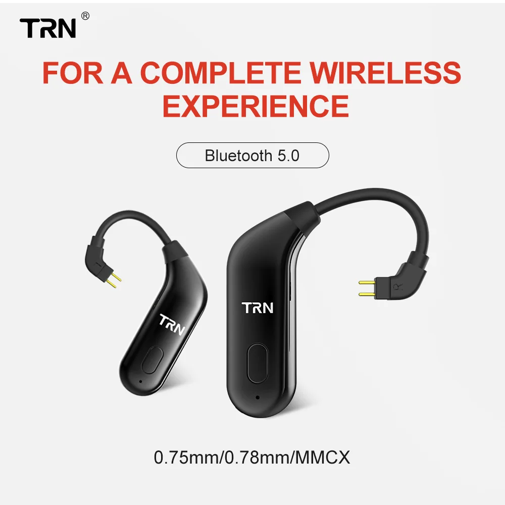 

TRN BT20 TWS Bluetooth 5.0 Module Adapter MMCX 2PIN Connector Ear Hook Bluetooth Adapter Cable for SE215/ZS10/AS10/BA10 Earbuds