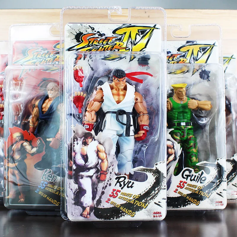 

5 Styles 7" 18CM Street Fighter IV Survival Model Ken Ryu Guile PVC Action Figure Toy Collection Model Dolls Great Gifts