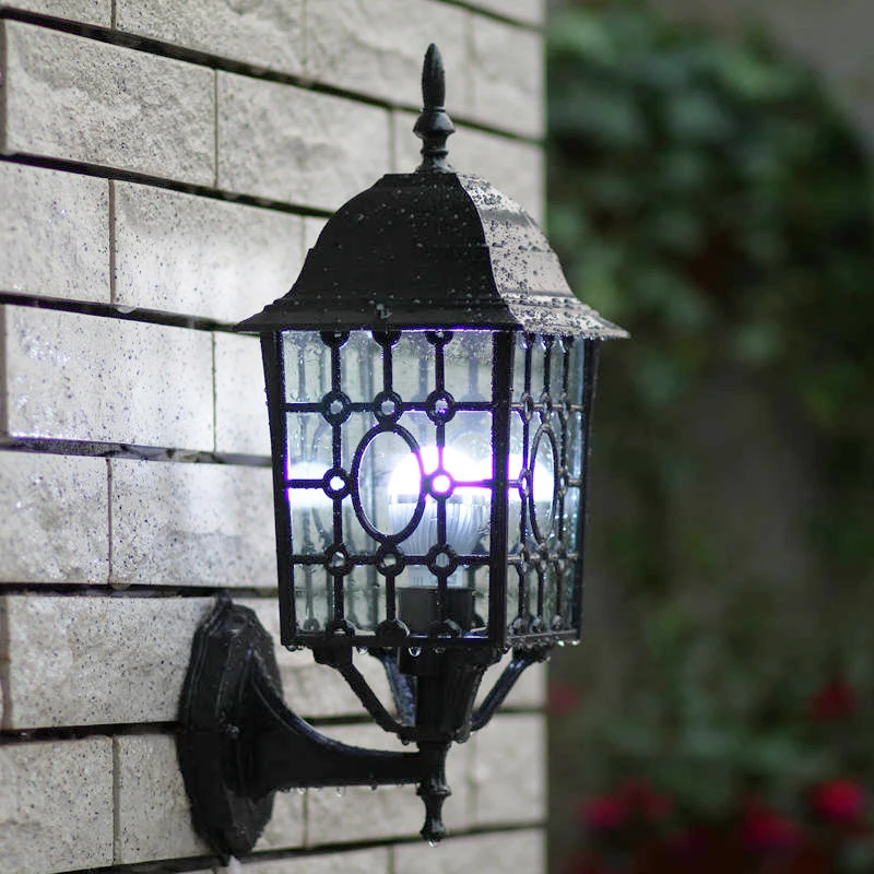 

outdoor waterproof patio garden wall lamp vintage aluminum aisle lamps
