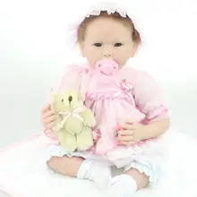 22 дюйма 55 см Прекрасный Новорожденный ребенок reborn куклы для девочек силиконовые мягкие bonucas возрождённая лучший детский игровой дом игрушка подарок на день рождения