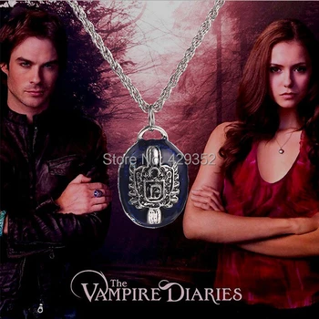 

The Vampire Diaries Damon Necklace Vintage Movie Pendant Necklace For Women&Men Wholesale 20pcs/lot