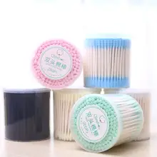 Антисептик ватный тампон yfashion 200 шт./кор. зубная щетка с двумя головками и Мягкий хлопок для чистки ушей одноразовые ватные палочки Microbrush для макияжа