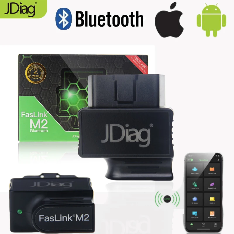 JDiag Faslink M2 Bluetooth 4,0 Bluedriver OBDII автомобиля диагностический инструмент OBD2 автомобильной код читателя PK EasyDiag iDiag синий водитель