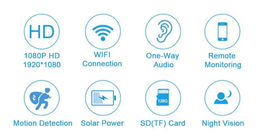 Солнечная мощная ip-камера 1080P HD Беспроводная Wi-Fi камера наблюдения, открытая Водонепроницаемая ИК камера ночного видения, Внешняя Солнечная камера