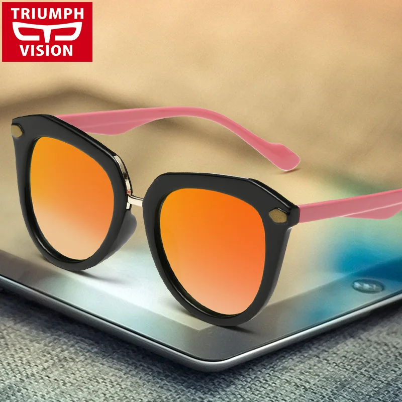 Cute Cat Eye Sunglasses Girl Boy Original Retro Children Sun Glasses