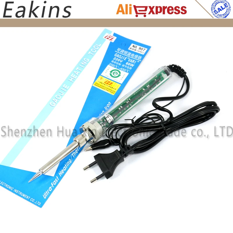 

High Quality EU Plug GJ 907 Adjustable constant temperature Internal heating electric soldering iron 220V60W