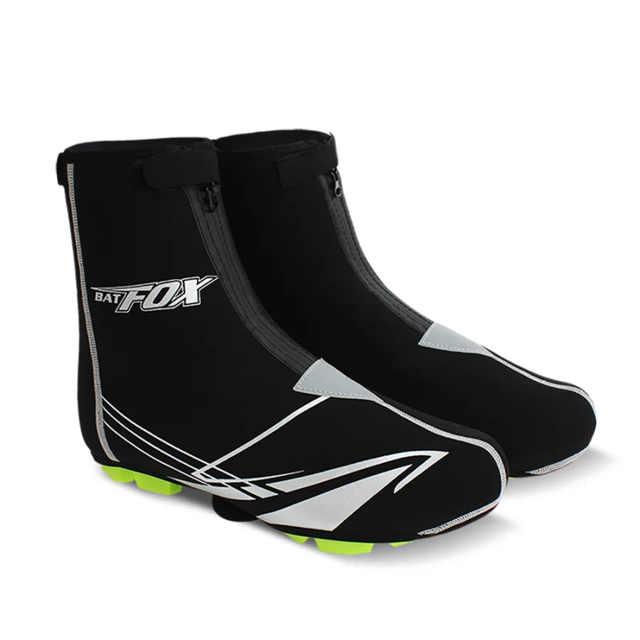 BATFOX Cycling Shoe Cover Black SBR Thermal Cycling Overshoe Covers 36