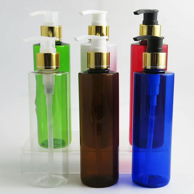 24 x Portable 250ml Empty Plastic Cosmetic Lotion Pump Bottles 250cc