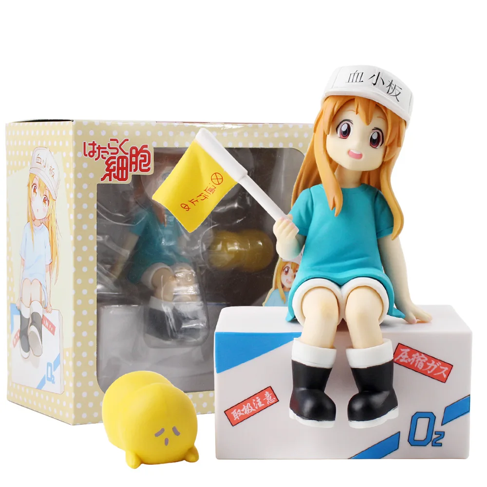 

Anime Cells at Work Figures Blood Platelet Hataraku Saibou Oxygen Mini Storage Box Collectible Model Doll