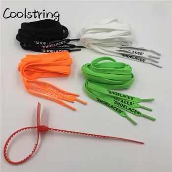 

Coolstring Flat Single Layer With Printing "SHOELACES" Zip Tie For Replacement Off White "The Ten" Handmade For Sneakers Boots