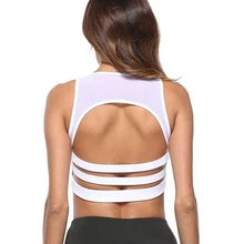 Vertvie спортивный бюстгальтер с открытой спиной, сетчатый лоскутный для фитнеса, бюстгальтер для бега, тренировочный, однотонный, для йоги, укороченный топ, пуш-ап, одежда