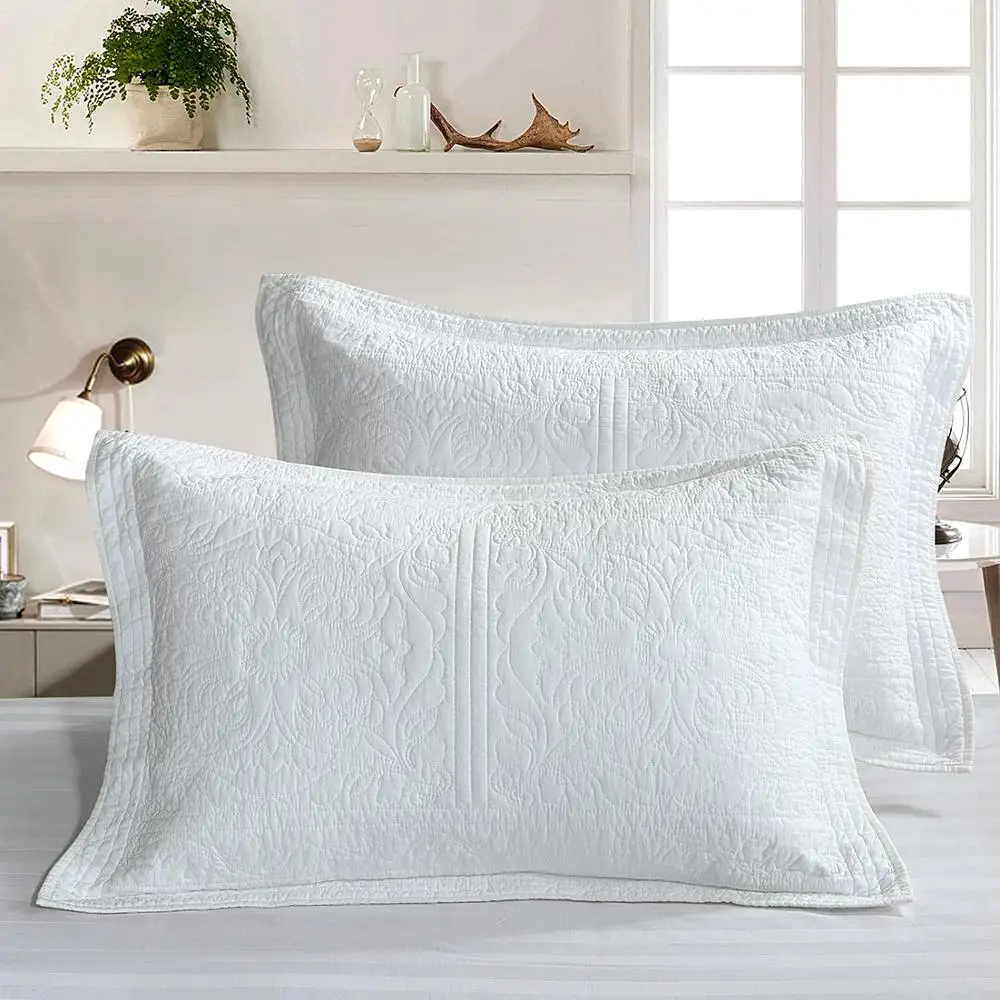 

1Pc Fashion Solid Pillowcase Cover Cotton 51*66cm European Style Pillowcase High Quality Embroidered Home Pillow Covers