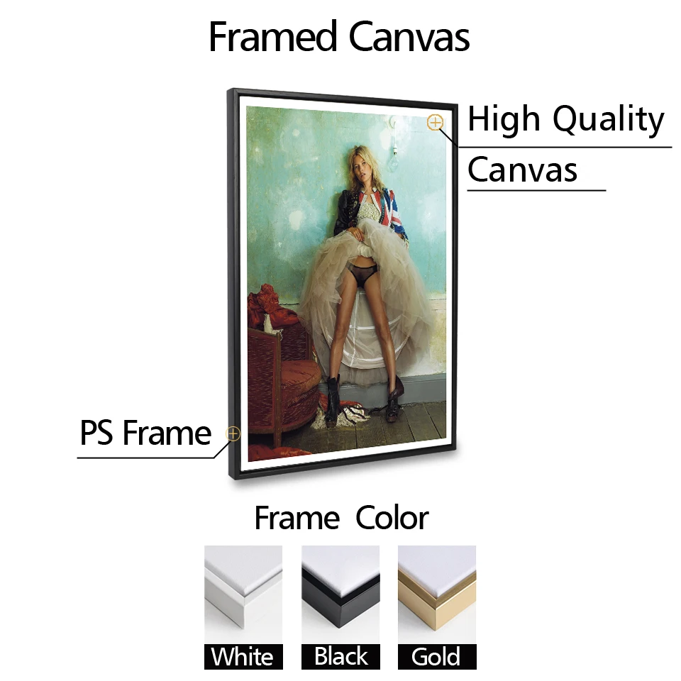 Стиль персонажа супермодель Кейт Мосс Классическая картина холст художественные принты настенные плакаты фото для гостиной студии украшение дома