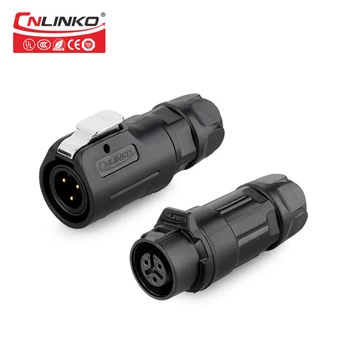 

Cnlinko M12 3 Pin Small Size Waterproof Cable Connector Plug Golding Pin Wire Adapter IP67 Power Connectors for LED Video Screen