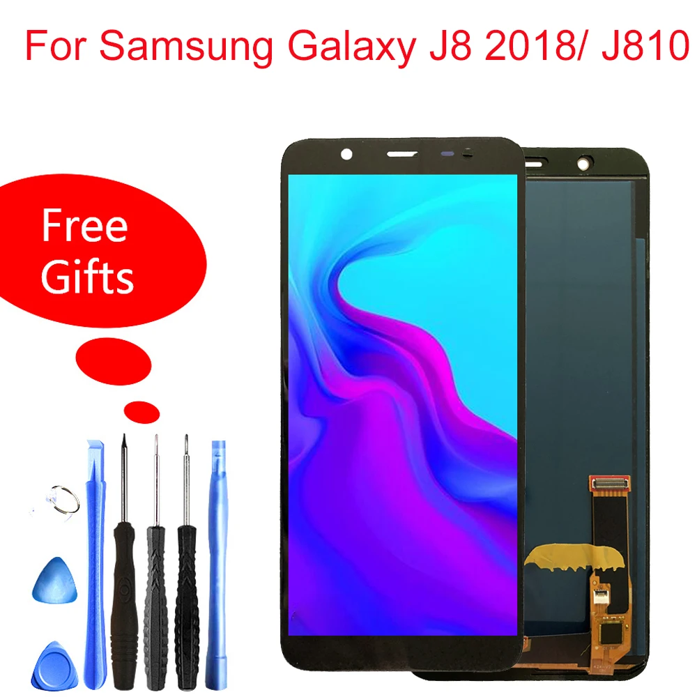 

Lcd For Samsung Galaxy J8 2018 J810 Screen LCD Display Touch Screen Adjust Brightness Pancel SM-J810 J810M Replacement Screen