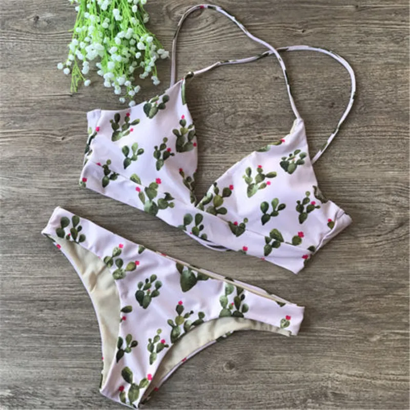

Sexy Women's Print Bikini Set Push-Up Bandage Swimsuit Beachwear Swimwear Bathing Suit