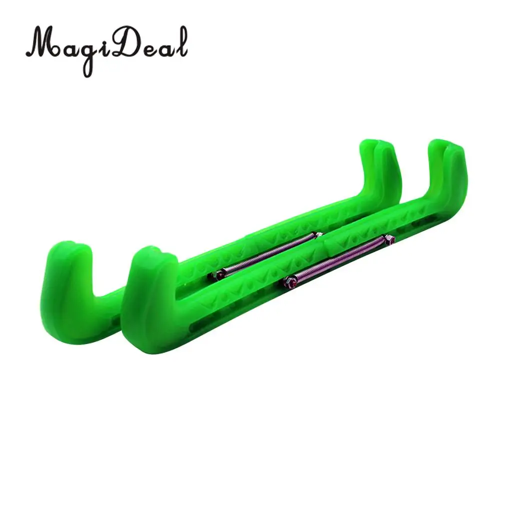 MagiDael 2Pairs Plastic Ice Hockey Figure Skate Walking Blade Guard Adjustable Cover 