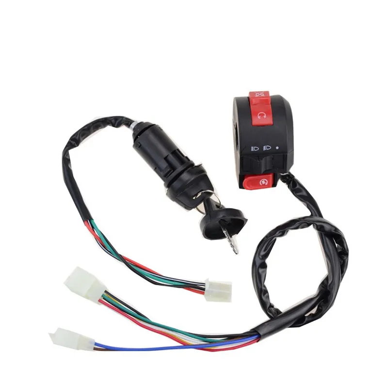 

GOOFIT Motorcycle Handlebar Kill Switches with Key Ignition for 50cc 70cc 90cc 110cc 125cc ATV Scooter Quad Group-103
