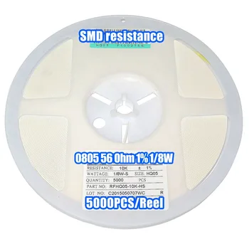 

1 Reel 0805 56R 56 Ohm 1% 1/8W SMD Resistance 5000PCS/Reel