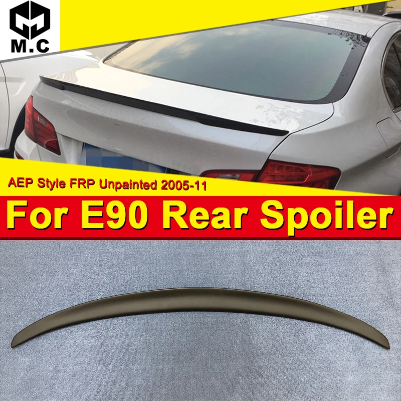 

E90 4-DR 3 series Sedan&M3 FRP Unpainted Trunk spoiler wing P style For BMW 325i 330i 335i 325d Rear Diffuser wing spoiler 05-11