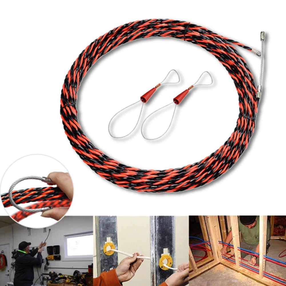 

Easy Install Cable Push Puller Corrosion Resistant Wire Conduit Electrician Use Three Shares Firm Spring Fish Tape Tensile