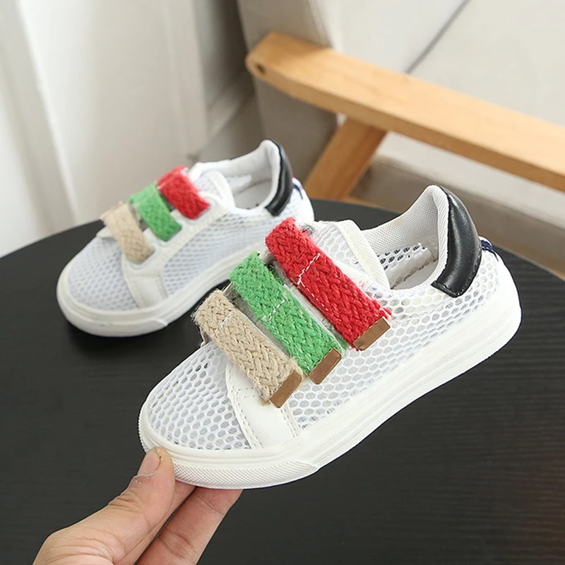 

Summer Hollowing out Kids Shoes Mesh Breathable Flats Casual Sneakers Girls Black Boys Flats Sports Sneakers Kids