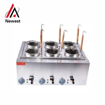 

Electric Pasta Cooker Commercial Counter Top Noodle Cooking Machine Stainless Steel With 6 Mesh Sieve Noodle Cooker FY-6M-B