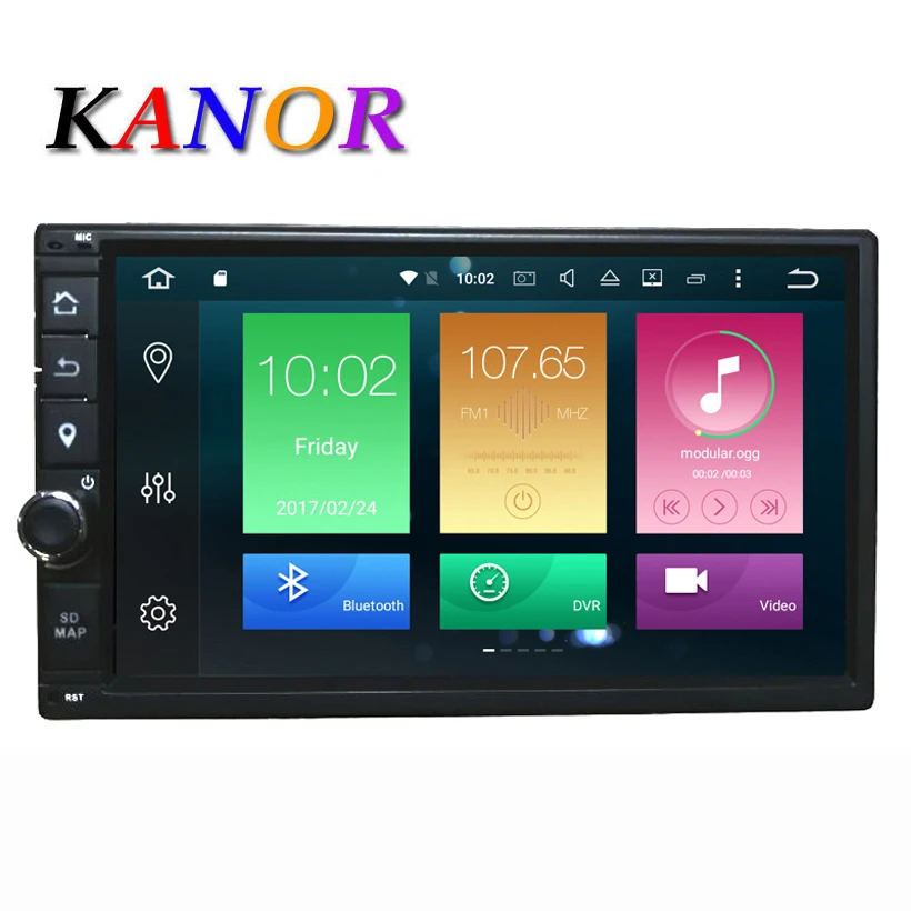 KANOR Octa Core RAM 4G ROM 32G 2 Din Android 8,0 coche Universal de Audio estéreo de Radio con GPS wiFi GPS de navegación de vídeo unidad
