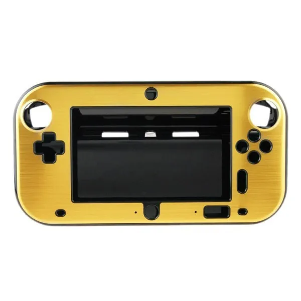 Золото анти-шок жесткий Алюминий крышка металлическая коробка случае В виде ракушки для Nintendo Wii U Gamepad