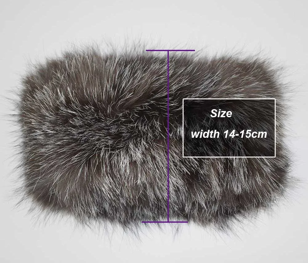 fox fur headband details 2