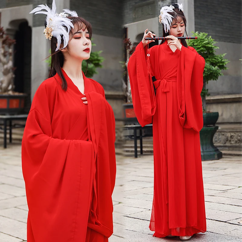 

2019 summer hanfu female chinese costume chinese dance costumes hanfu man folk dress chinese wedding dress