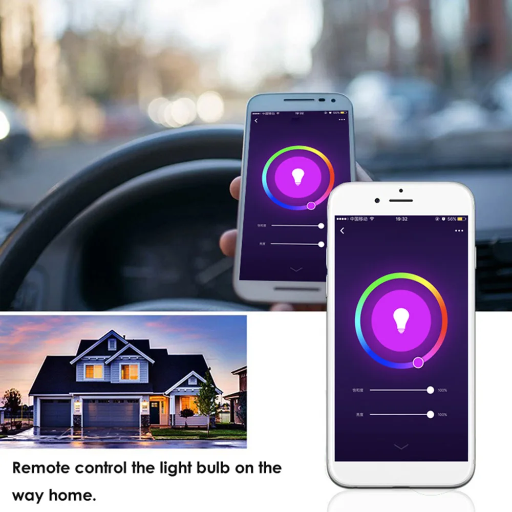 18 Вт электрическая лампочка с регулируемой яркостью Smart wifi светодиодная RGB Лампочка многоцветный свет телефон пульт дистанционного управления совместим с Alexa Google Tmall Genie