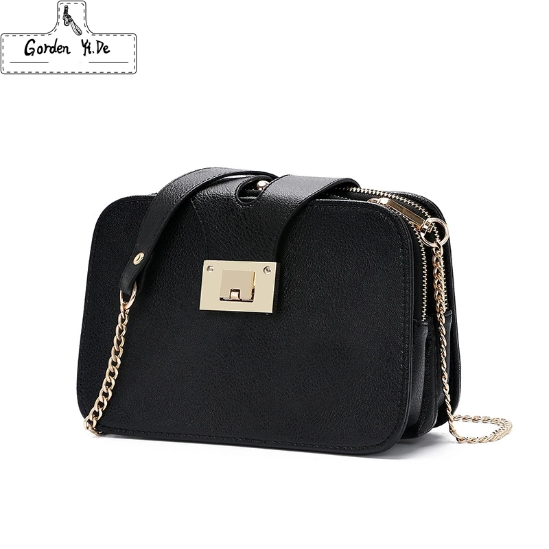 

2019 Spring New Fashion Women Shoulder Bag Chain Strap Flap Designer Handbags Clutch Bag Ladies Messenger Bags With Metal Buckle
