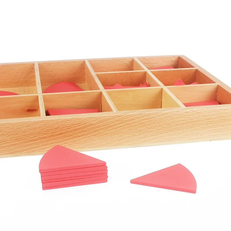  Baby Toy Montessori Cut-Out Labeled Fraction Circles 1-10 Teaching Aids Wood Board Education Presch - 32961362172