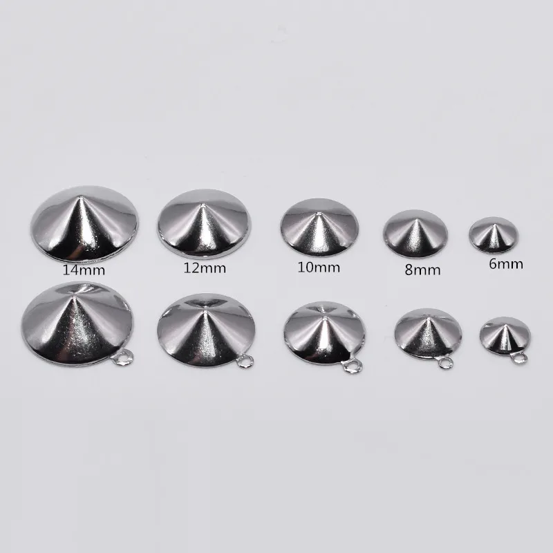 

Stainless Steel Circle Point Back Bezel Base with Loop Hanger 6 8 10 12 14mm DIY Findings for Xilion Rivoli Rhinestone stone