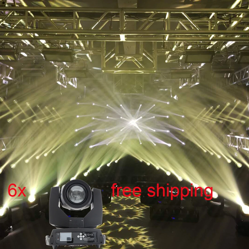 

6pcs/lot 5r 200w sharpy beam moving head spot light stage equipment