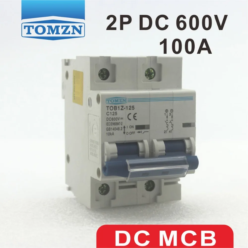 2P 100A DC 600V автоматический выключатель для PV системы