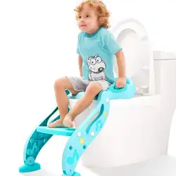 Складной Детский горшок для младенцев детское сиденье для унитаза для приучения к туалету с регулируемой детская лестница для унитаза