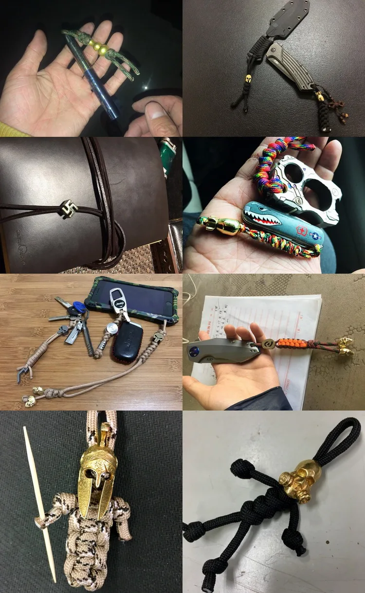 Eagle-Claw-Brass-Knife-Beads-Pendant-Rope-Copper-Knife-Fall-Rope-Outdoors-Knife-EDC-Knife-Pendant (5)