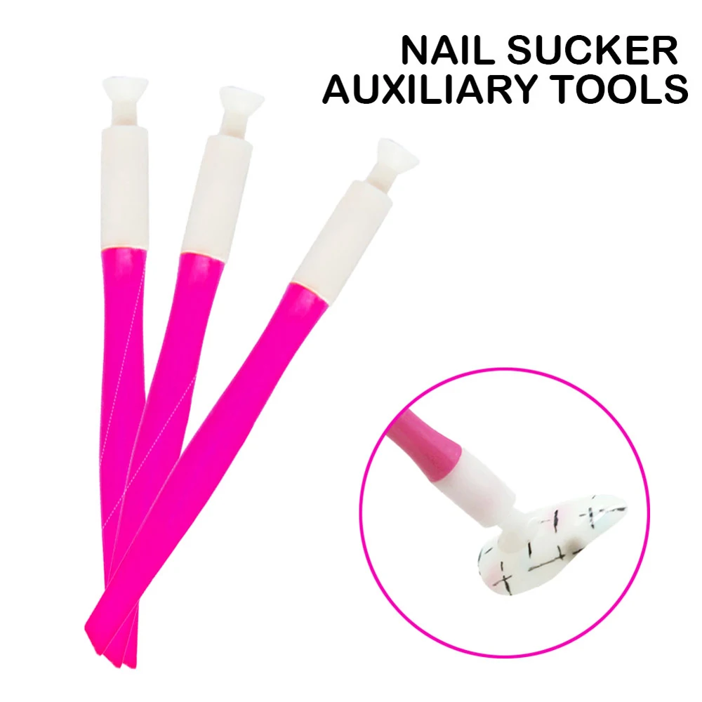 Buy 1Pcs Pink Dual ended False Nail Tips Suction Cup