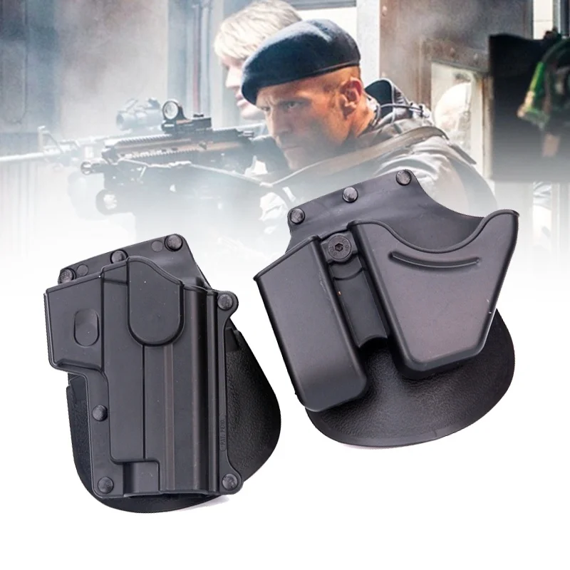

New two pcs Phalanx gear Hunting Army Pistol SG-21 RH Carry Polymer Paddle Holster for Sig Sauer CU9 Magzine belt Holster