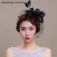 Горячие продажи Свадебные шляпы и вуалетки Клубная Кепка для французского вуаль для волос оголовье женские вечерние аксессуары