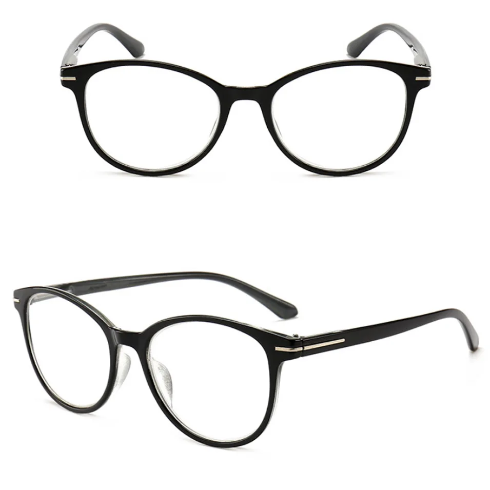 Круглые очки для чтения, женские и мужские винтажные модные дизайнерские диоптрийные очки, очки для чтения+ 1+ 1,5+ 2+ 2,5+ 3+ 3,5+ 4,0 - Цвет оправы: Черный